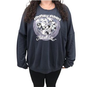 Grayson Threads Womens Long Sleeve Night Blue Looney Tunes Sweatshirt Choose Sz